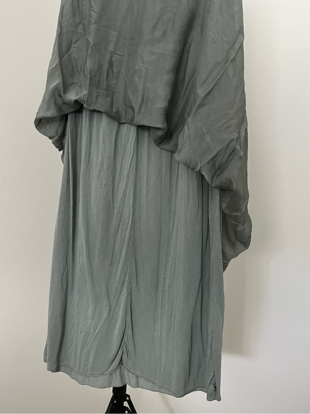 ✨ Belle France Silk Blend Olive Maxi Skirt | Made in Italy | Size M - Picture 7 of 11